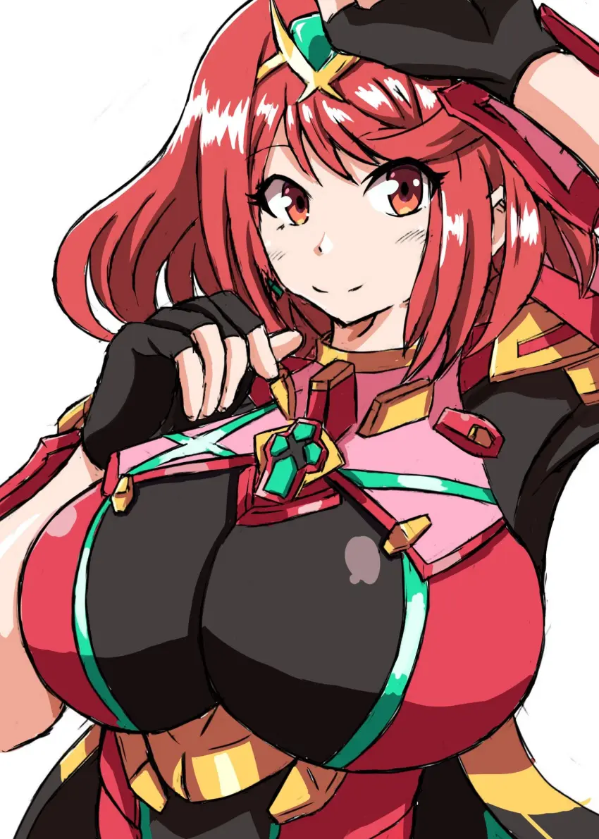 Image breasts,clothed,clothing,female,female_only,solo,short_hair,nintendo,core_crystal,pyra,simi_zero,xenoblade_(series),xenoblade_chronicles_2