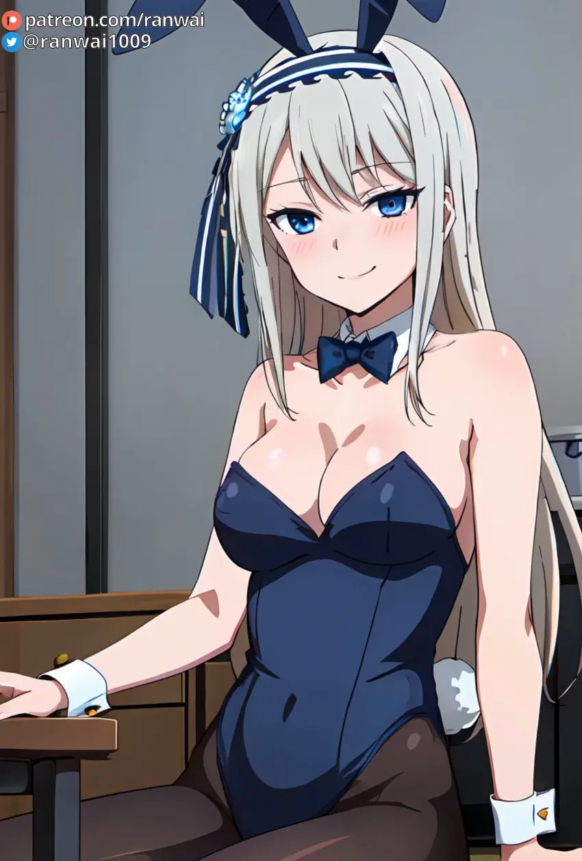 Image 1girls,female,female_only,solo,ai_generated,stable_diffusion,sitting,bunny_girl,bunnysuit,anime,kaguya-sama_wa_kokurasetai_~tensai-tachi_no_renai_zunousen~,ranwai,shirogane_kei