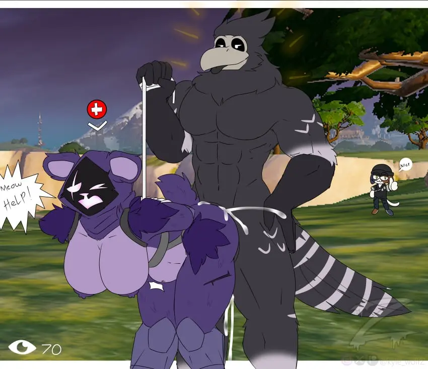 Image big_breasts,blush,breasts,clothed,clothing,female,hi_res,large_breasts,looking_at_viewer,nipples,simple_background,male,nude,penis,ass,sex,thick_thighs,duo,hair,male/female,anthro,fortnite,raven_team_leader,absurd_res,genital_fluids,bodily_fluids,fur,genitals,mammal,black_body,sex_from_behind,rape,purple_body,bear,hood,scar,avian,beak,bird,corvid,corvus_(genus),crow,epic_games,eye_scar,facial_scar,kyle_wolfz,meow_skulls_(fortnite),oscine,passerine,shadow_face