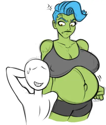 Image big_breasts,breasts,female,blue_hair,male,muscular,pregnant,pregnant_female,size_difference,green_skin,greek_mythology,angry,angry_face,smaller_male,destripando_la_historia,flavorcream,nipple_bulge,demeter_(destripando_la_historia),muscular_female,height_difference,larger_female,taller_girl,angry_pregnant_female