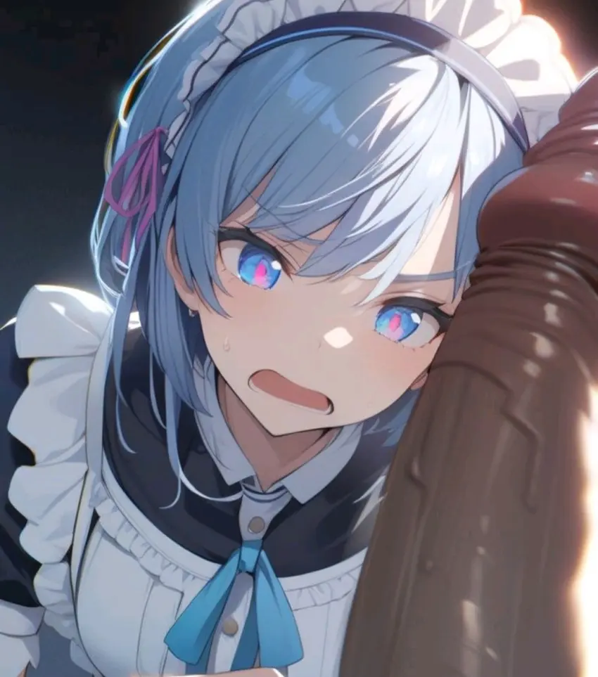 Image female,blue_eyes,blue_hair,penis,ai_generated,huge_cock,tagme,cock,dick,disgusted,disgusted_expression,disgusted_face,humiliation,maid,maid_outfit,maid_uniform,myaim,re:zero_kara_hajimeru_isekai_seikatsu,rem_(re:zero),large_penis