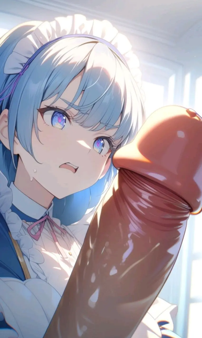 Image female,blue_eyes,blue_hair,penis,ai_generated,tagme,cock,dick,disgusted,disgusted_expression,disgusted_face,humiliation,maid,maid_outfit,maid_uniform,myaim,re:zero_kara_hajimeru_isekai_seikatsu,rem_(re:zero)