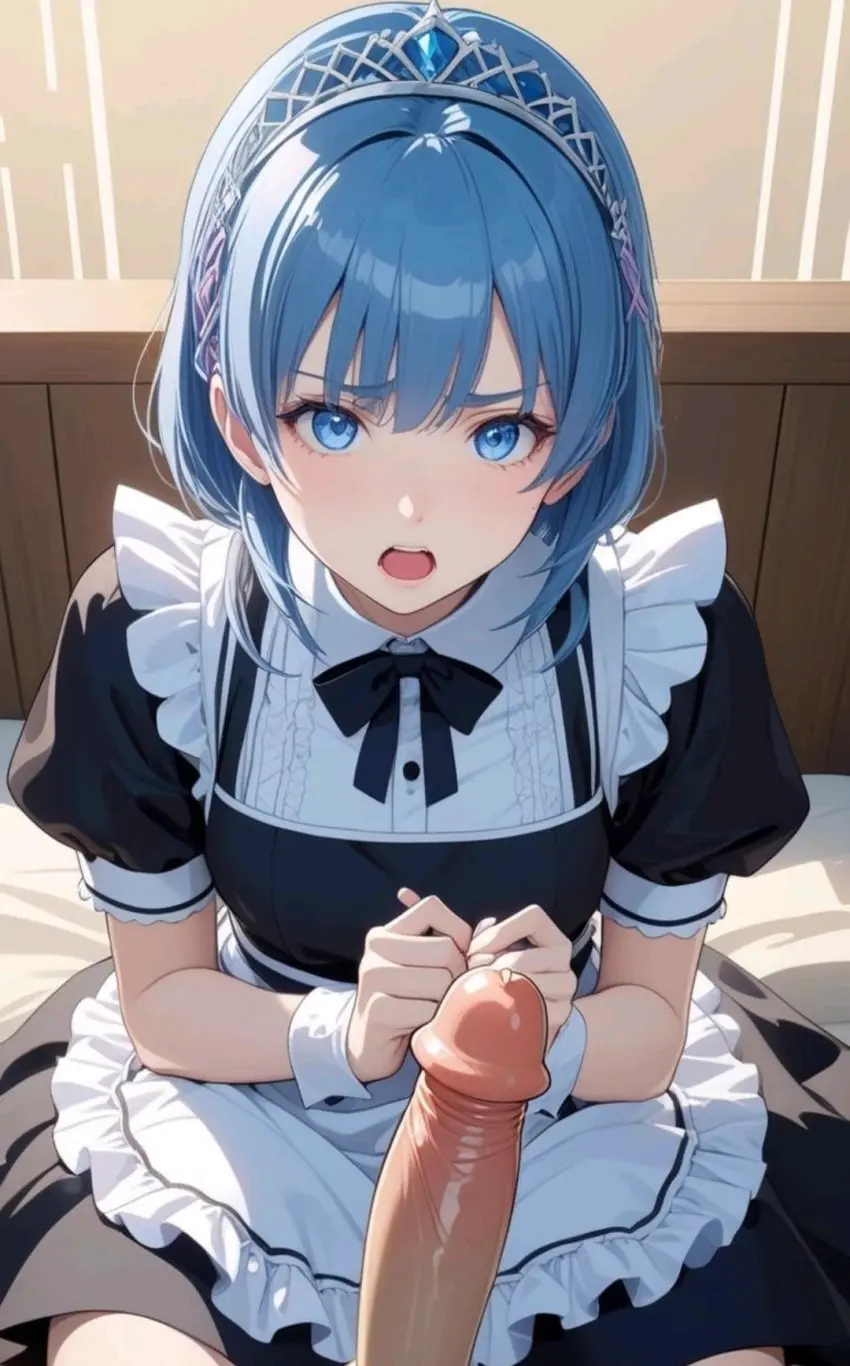 Image female,blue_eyes,blue_hair,penis,ai_generated,tagme,cock,dick,disgusted,disgusted_expression,disgusted_face,humiliation,maid,maid_outfit,maid_uniform,myaim,re:zero_kara_hajimeru_isekai_seikatsu,rem_(re:zero)