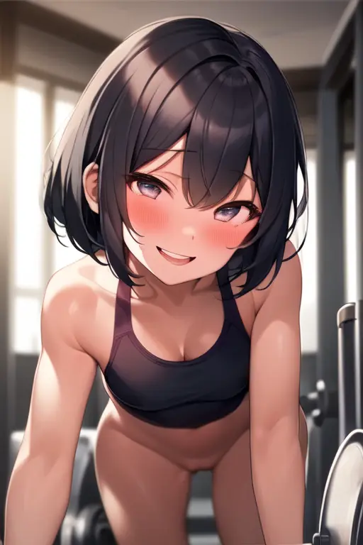 Image female,ass,doggy_style,ai_generated,gym,pov,cute,no_panties,anime,anime_style,ass_behind