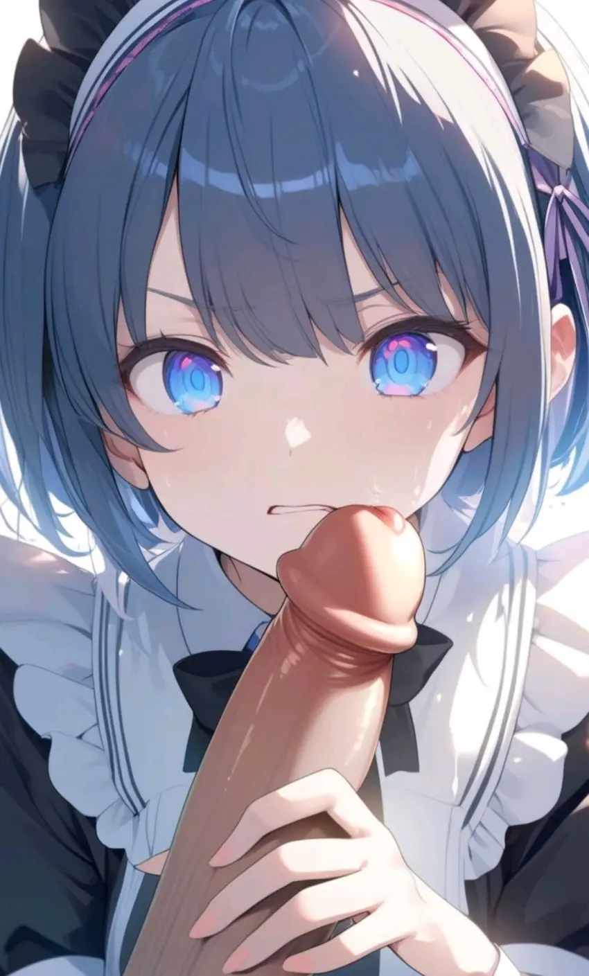 Image female,blue_eyes,blue_hair,penis,ai_generated,tagme,cock,dick,disgusted,disgusted_expression,disgusted_face,humiliation,maid,maid_outfit,maid_uniform,myaim,re:zero_kara_hajimeru_isekai_seikatsu,rem_(re:zero)