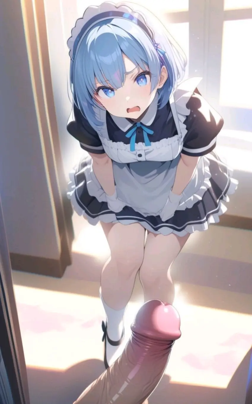 Image female,blue_eyes,blue_hair,penis,ai_generated,tagme,cock,dick,disgusted,disgusted_expression,disgusted_face,humiliation,maid,maid_outfit,maid_uniform,myaim,re:zero_kara_hajimeru_isekai_seikatsu,rem_(re:zero)