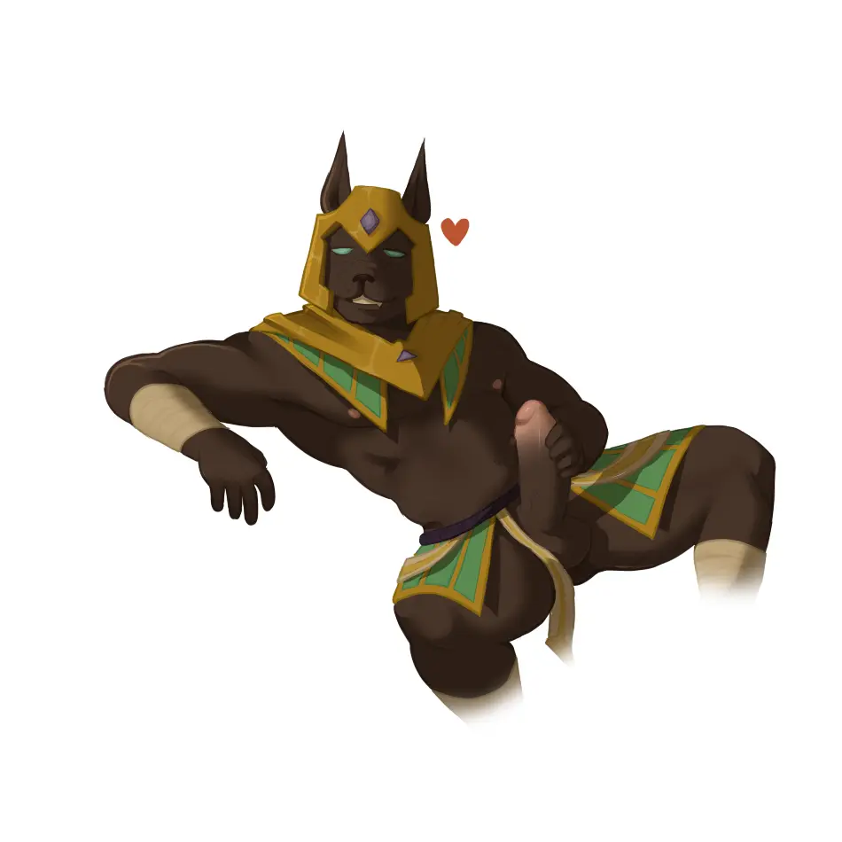 Image male,penis,furry,big_penis,muscular,balls,huge_cock,naked,cock,gay,dick,cute,big_balls,masturbation,canine,game,league_of_legends,anubis,big_pecs,league_of_legends:_wild_rift,nasus