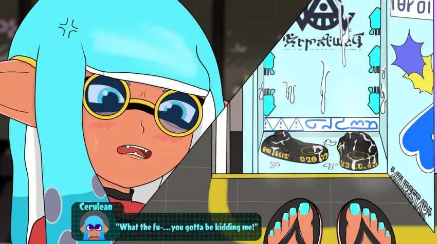 Image blush,female,blue_hair,cum,cum_drip,sweat,barefoot,dark_skin,feet,embarrassed,teeth,glasses,tagme,foot_fetish,nail_polish,dark-skinned_female,sweatdrop,pov,sharp_teeth,footwear,dialogue,feet_focus,surprised,cumshot,splatoon,splatoon_3,tentacle_hair,toenail_polish,blue_nails,sweater,annoyed,toes,sandals,foot_focus,after_orgasm,anarchy_symbol,annoyed_expression,azurestar,cerulean_(azurestar),cum_on_sandals,flip_flops,flip_flops_removed,inkling,inkling_girl,locker,locker_room,mouth_open,pedicure,pov_feet,sandals_removed,sticker,toenails,toes_scrunch