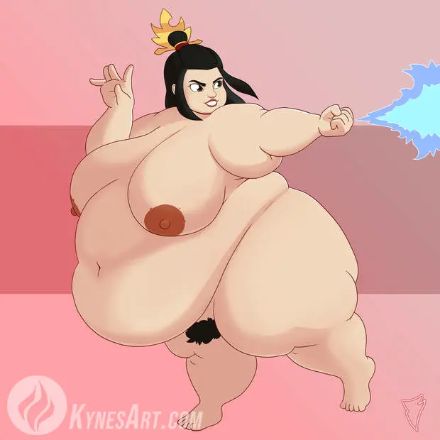 Image 1girls,big_breasts,breasts,female,female_only,human,nipples,solo,black_hair,nude,belly,big_belly,huge_breasts,pubic_hair,fat,fat_female,overweight,obese,avatar_legends,avatar_the_last_airbender,bbw,azula,fire_nation,kynesart,obese_female