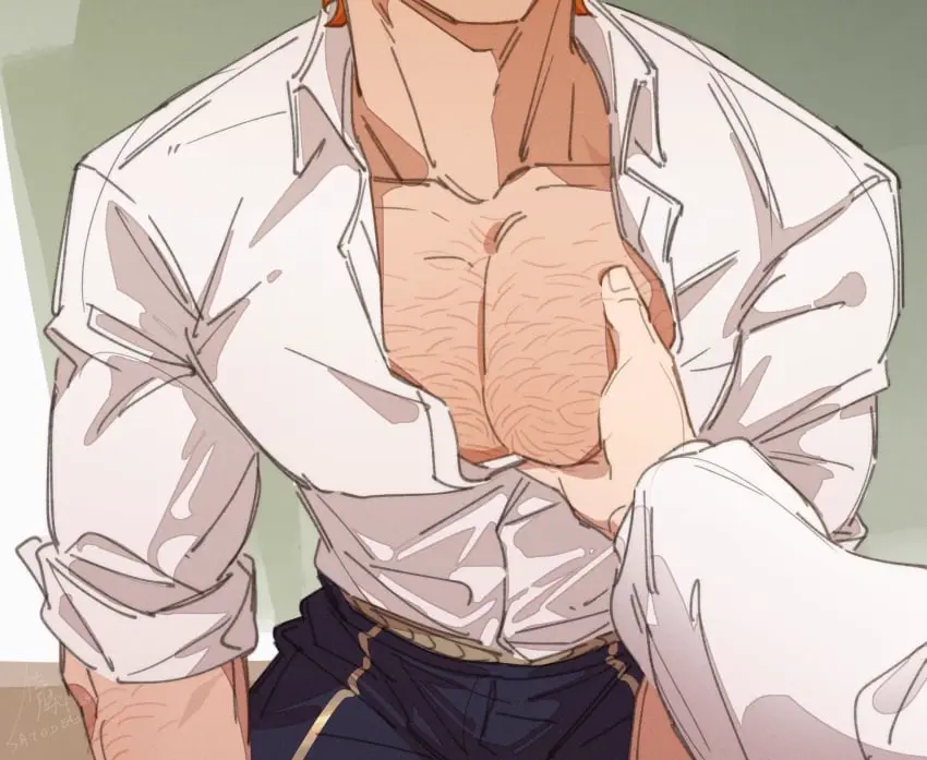 Image cowboy_shot,highres,shirt,male,head_out_of_frame,muscular,muscular_male,2boys,male_only,yaoi,solo_focus,sitting,nintendo,pov,bara,multiple_boys,grabbing,fire_emblem,fire_emblem:_three_houses,groping,male_focus,meme,pectorals,large_pectorals,satodee,sparse_chest_hair,sylvain_jose_gautier,alternate_pectoral_size,garreg_mach_monastery_uniform,pectoral_cleavage,pectoral_grab,pov_hands,the_masculine_urge_to_(meme),thick_neck