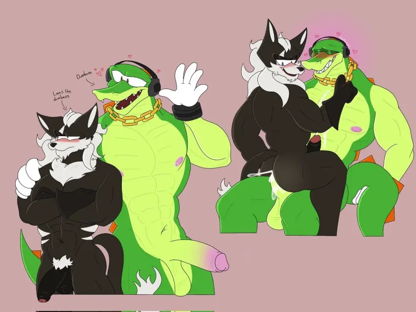 Image blush,gloves,male,navel,nude,penis,furry,duo,erection,headphones,humanoid_penis,athletic,athletic_male,2boys,anal,anal_sex,male_only,digital_drawing_(artwork),digital_media_(artwork),gold_(metal),size_difference,anthro,nude_male,completely_nude,necklace,penetration,sharp_teeth,completely_nude_male,collar,canid,canine,canis,pecs,fangs,foreskin,uncircumcised,interspecies,erect_penis,male_penetrating,canine_humanoid,uncut,2024,anthrofied,reptile,sonic_(series),sonic_the_hedgehog_(series),furry_only,male_focus,abs,anthro_focus,anthro_only,humanoid_genitalia,duo_focus,reptile_humanoid,pectorals,male_penetrated,male_penetrating_male,furry_male,penile_penetration,anthro_penetrated,anthro_on_anthro,athletic_anthro,male_anthro,crocodile,crocodilian,crocodylid,gold_necklace,infinite_(sonic),infinite_the_jackal,kelsdungeon,vector_the_crocodile,anthro_penetrating,anthro_penetrating_anthro