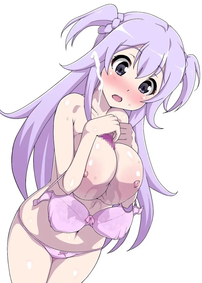 Image blush,breasts,cowboy_shot,female,hair_ornament,highres,large_breasts,long_hair,nipples,open_mouth,simple_background,solo,white_background,cum,navel,bikini,paizuri,swimsuit,purple_eyes,censored,ejaculation,mosaic_censoring,purple_hair,two_side_up,bad_id,bad_pixiv_id,gakusen_toshi_asterisk,hair_bobbles,pink_bikini,rasukin,toudou_kirin