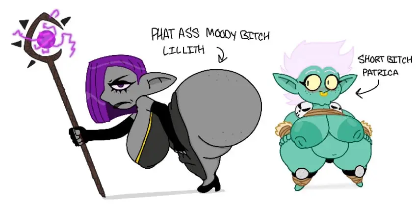 Image big_breasts,breasts,female,big_ass,big_butt,milf,big_belly,high_heels,big_nipples,big_thighs,big_areola,magic,witch_costume,witch_hat,bbw,goblin,goblin_female,theslashfive,bbw_mom,lilith,magical_girl,patricia