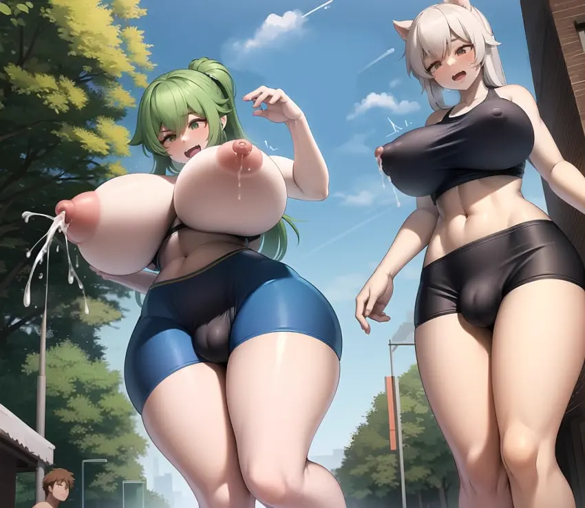 Image breasts,nipples,1boy,male,thick_thighs,thighs,futanari,intersex,areolae,ai_generated,size_difference,huge_breasts,stable_diffusion,looking_down,ejaculation,lactation,bulge,low-angle_view,cumming,expansion,nipples_visible_through_clothing,puffy_nipples,duo_focus,group,giantess,2futas,futa_with_futa,breast_expansion,hourglass_expansion,futa_with_male,mostly_nude,futa_giantess,micro,growth,futa_focus,giantess_growth