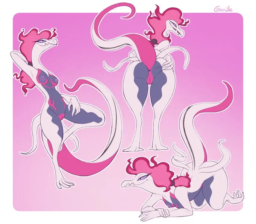 Image breasts,female,hi_res,nipples,simple_background,smile,solo,nude,pokemon,pokemon_(species),pussy,shiny_pokemon,tail,small_breasts,digital_media_(artwork),hair,anthro,absurd_res,nintendo,presenting,genitals,reptile,scalie,fire,generation_7_pokemon,lizard,flaming_hair,pseudo_hair,cereza_(bluepegasi),goolee,salazzle