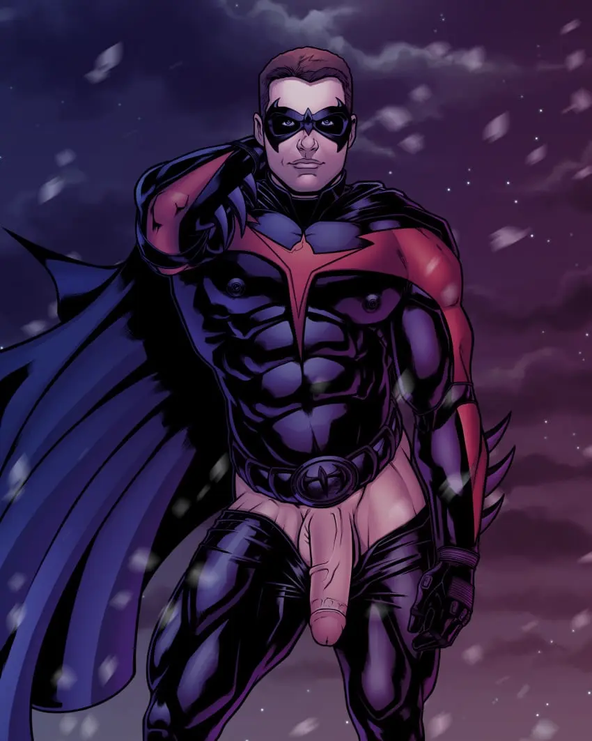 Image solo,1boy,male,penis,big_penis,muscular,muscular_male,male_only,solo_focus,balls,dc,dc_comics,abs,muscles,celebrity,batman_and_robin,actor,blitzturner,caucasian,caucasian_male,chris_o’donnell_(actor),dick_grayson,in_character,nightwing