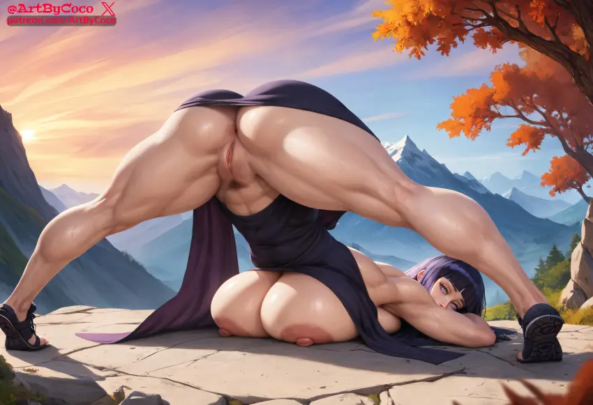 Image 1girls,big_breasts,breasts,female,female_only,solo,pussy,milf,vagina,ai_generated,solo_female,mature_female,naruto,naruto_(series),naruto_shippuden,boruto:_naruto_next_generations,hyuuga_hinata,artbycoco,jack-o'_pose,jack-o_pose,jackochallenge