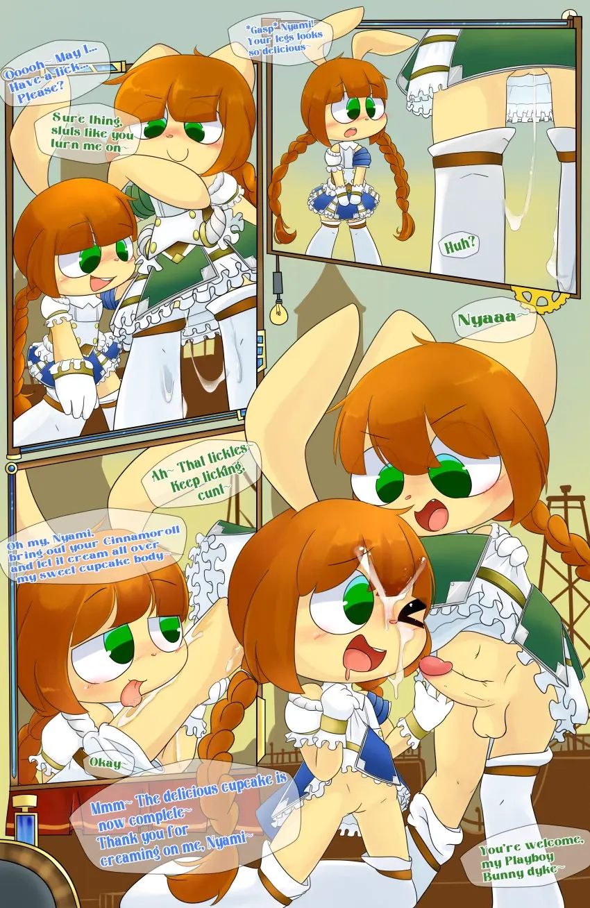 Image 1girls,breasts,female,cum,licking,penis,pussy,furry,thighs,1futa,duo,futa_on_female,futanari,intersex,cat_girl,vagina,balls,anthro,tagme,green_eyes,pussy_juice,bunny_girl,comic,yuri,feline,cumming,duo_focus,herm,rabbit,pop'n_music,full-package_futa,rabbit_girl,hermaphrodite,multi_genitalia,bunny,banter,clyndemoon,licking_cum,mimi_(pop'n_music),nyami_(pop'n_music),pussy_behind_balls,pussy_hidden_behind_balls,steampunk