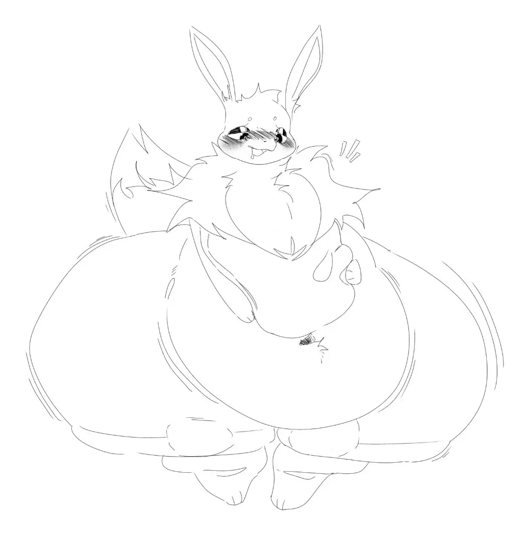 Image pokemon,pokemon_(species),furry,big_ass,bubble_butt,huge_ass,thick_thighs,wide_hips,nintendo,chubby,anthro_only,pokémon_(species),eevee,fernretriever,curry