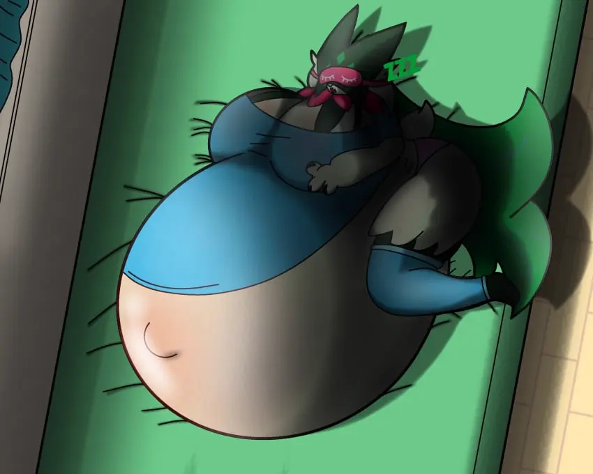 Image big_breasts,breasts,female,pokemon,pokemon_(species),furry,thick_thighs,wide_hips,pregnant,ready_to_pop,huge_breasts,nintendo,pokémon_(species),meowscarada,hyper_pregnancy,katsumi315