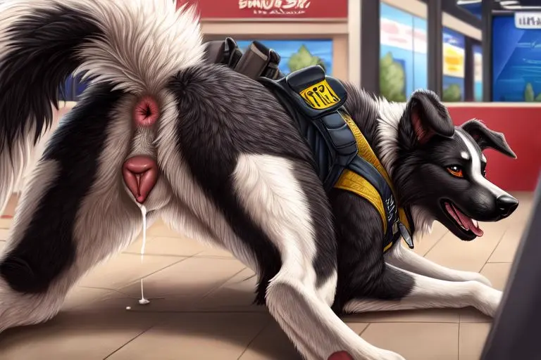 Image female,pussy,ai_generated,anus,feral,feral_only,border_collie