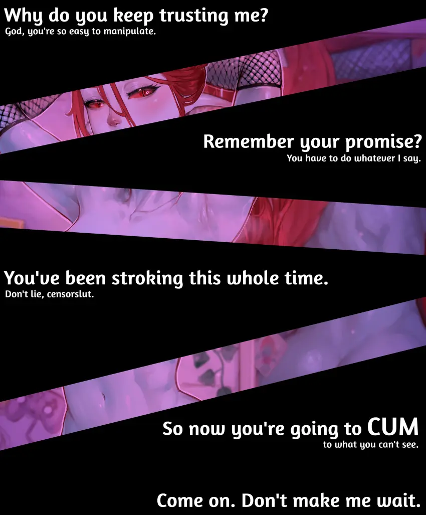 Image breasts,female,red_eyes,navel,red_hair,text,censored,fishnets,mirror,tsuchu