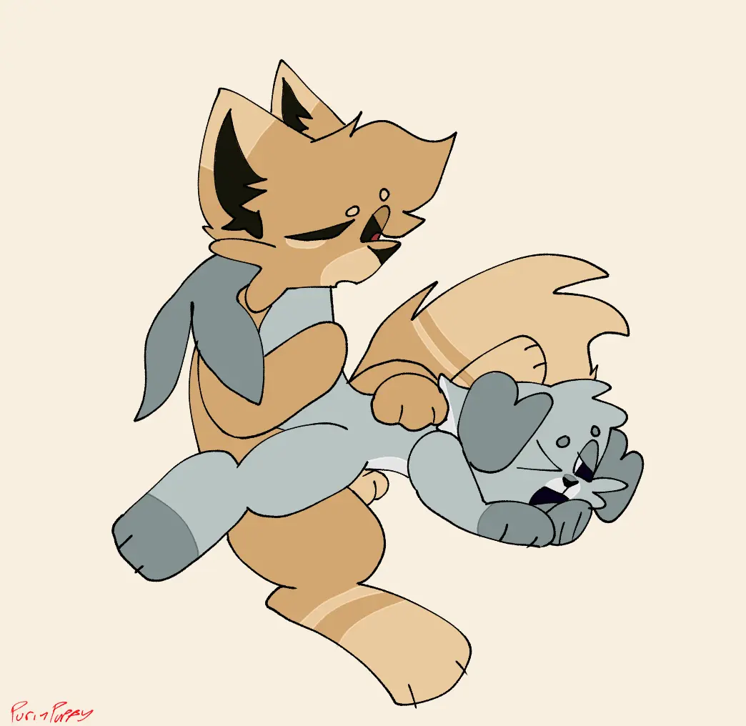 Image sex,anthro,tagme,oc,furry_only,anthro_only,no_humans,anthro_on_anthro,critters_(poppy_playtime),poppy_playtime,poppy_playtime_(chapter_3),smiling_critters,purinpuppy,puppysleep_(purinpuppy)