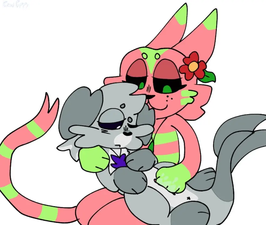 Image sex,anthro,tagme,oc,furry_only,anthro_only,no_humans,anthro_on_anthro,critters_(poppy_playtime),poppy_playtime,poppy_playtime_(chapter_3),smiling_critters,purinpuppy,puppysleep_(purinpuppy)