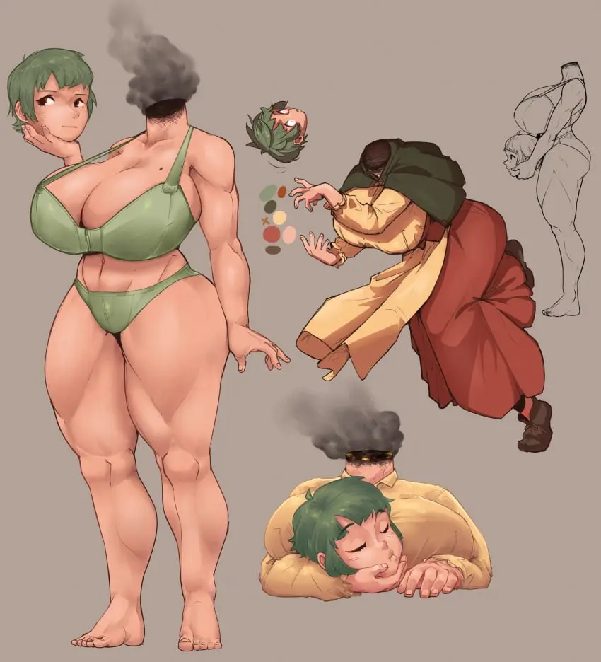 Image 1girls,big_breasts,breasts,female,bra,panties,thighs,original_character,toned,toned_female,cantankeravian,dullahan
