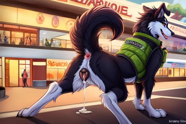 Image female,pussy,ai_generated,anus,feral,feral_only,border_collie