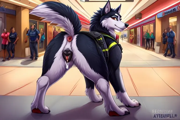 Image female,pussy,ai_generated,anus,feral,feral_only,husky