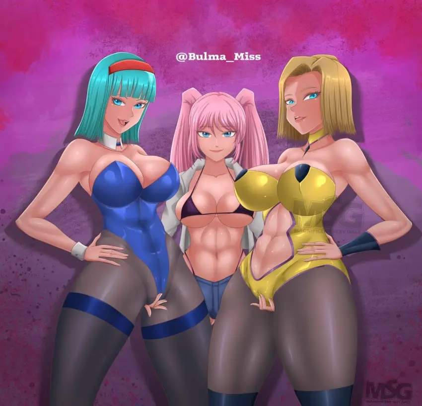 Image big_breasts,breasts,clothed,clothing,female,human,light_skin,looking_at_viewer,mostly_clothed,standing,2girls,blue_eyes,blue_hair,big_ass,thick_thighs,1futa,futa_on_female,futanari,intersex,light-skinned_futa,milf,wide_hips,hairband,pink_hair,blonde_hair,original_character,stockings,android_18,dragon_ball,dragon_ball_z,bulge,fit,bikini_top,shorts,submissive,submissive_female,bunnysuit,thong,oc,leotard,abs,nipple_bulge,commission,fully_clothed,rubbing_pussy,dragon_ball_super,turquoise_hair,short_shorts,bunny_costume,bulma_briefs,red_hairband,dragon_ball_gt,grabbing_pussy,hitomi_twins,magnificentsexygals,thong_straps