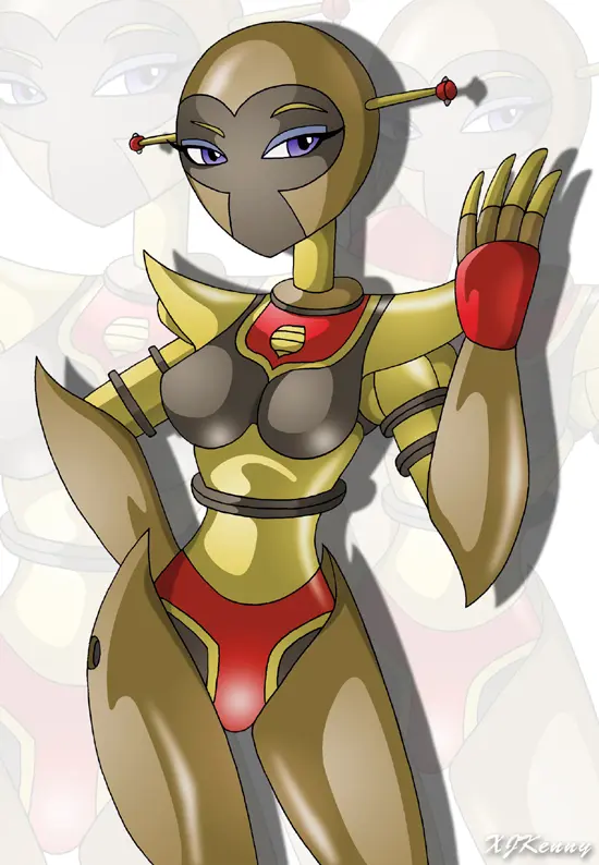 Image female,purple_eyes,alien,alien_girl,robot,robot_girl,robot_humanoid,looney_tunes,warner_brothers,alien_humanoid,android,duck_dodgers,martian,martian_(duck_dodgers),x^j^kny,counselor_dish,pointy_chin