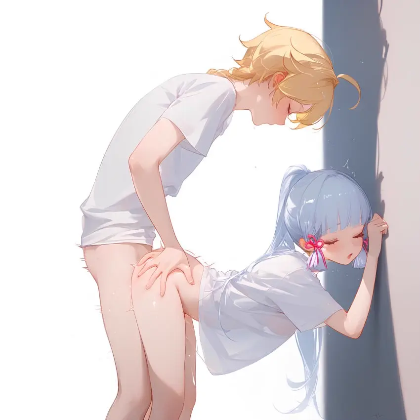 Image 1girls,female,long_hair,1boy,male,straight,sex,pleasure_face,ai_generated,genshin_impact,aether_(genshin_impact),holding,mihoyo,kamisato_ayaka,unknown_artist