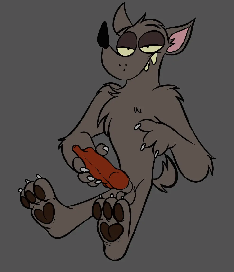 Image looking_at_viewer,simple_background,smile,solo,male,nude,penis,tail,erection,feet,smiling_at_viewer,digital_drawing_(artwork),digital_media_(artwork),teeth,balls,anthro,sitting,red_penis,half-closed_eyes,smug,sharp_teeth,soles,canid,canine,canis,fur,genitals,grey_body,grey_fur,mammal,wolf,claws,paws,toe_claws,black_eyes,narrowed_eyes,grey_background,4_fingers,fingers,smirk,toes,animal_genitalia,animal_penis,raised_tail,humanoid_feet,foot_focus,yellow_sclera,pawpads,smug_face,holding_penis,3_toes,plantigrade,pivoted_ears,finger_claws,flat_colors,big_bad_wolf,big_bad_wolf_(fixed_fairy_tales),briefclimax,brown_pawpads,ears_outwards,fairy_tales,fixed_fairy_tales,glance,hishe,hishe_kids,how_it_should_have_ended
