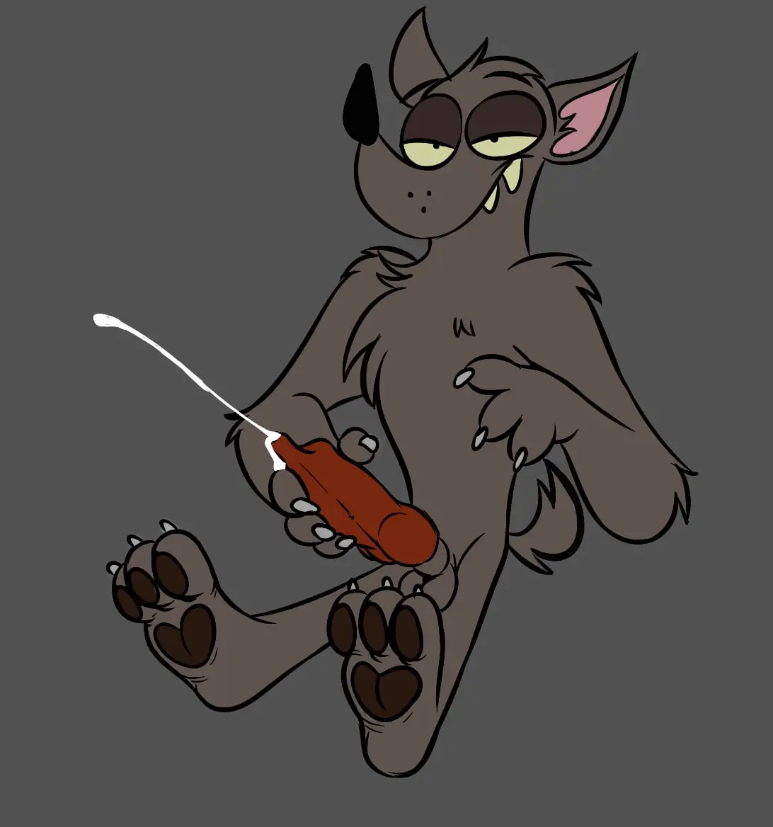 Image looking_at_viewer,simple_background,smile,solo,1boy,cum,male,nude,penis,tail,erection,feet,smiling_at_viewer,digital_drawing_(artwork),digital_media_(artwork),teeth,balls,anthro,public_domain,sitting,red_penis,half-closed_eyes,ejaculation,smug,sharp_teeth,genital_fluids,soles,bodily_fluids,canid,canine,canis,fur,genitals,grey_body,grey_fur,mammal,wolf,claws,paws,toe_claws,black_eyes,narrowed_eyes,grey_background,cumshot,4_fingers,fingers,smirk,toes,animal_genitalia,animal_penis,raised_tail,humanoid_feet,foot_focus,yellow_sclera,pawpads,smug_face,holding_penis,3_toes,plantigrade,pivoted_ears,finger_claws,flat_colors,big_bad_wolf,big_bad_wolf_(fixed_fairy_tales),briefclimax,brown_pawpads,ears_outwards,fairy_tales,fixed_fairy_tales,glance,hishe,hishe_kids,how_it_should_have_ended,literature