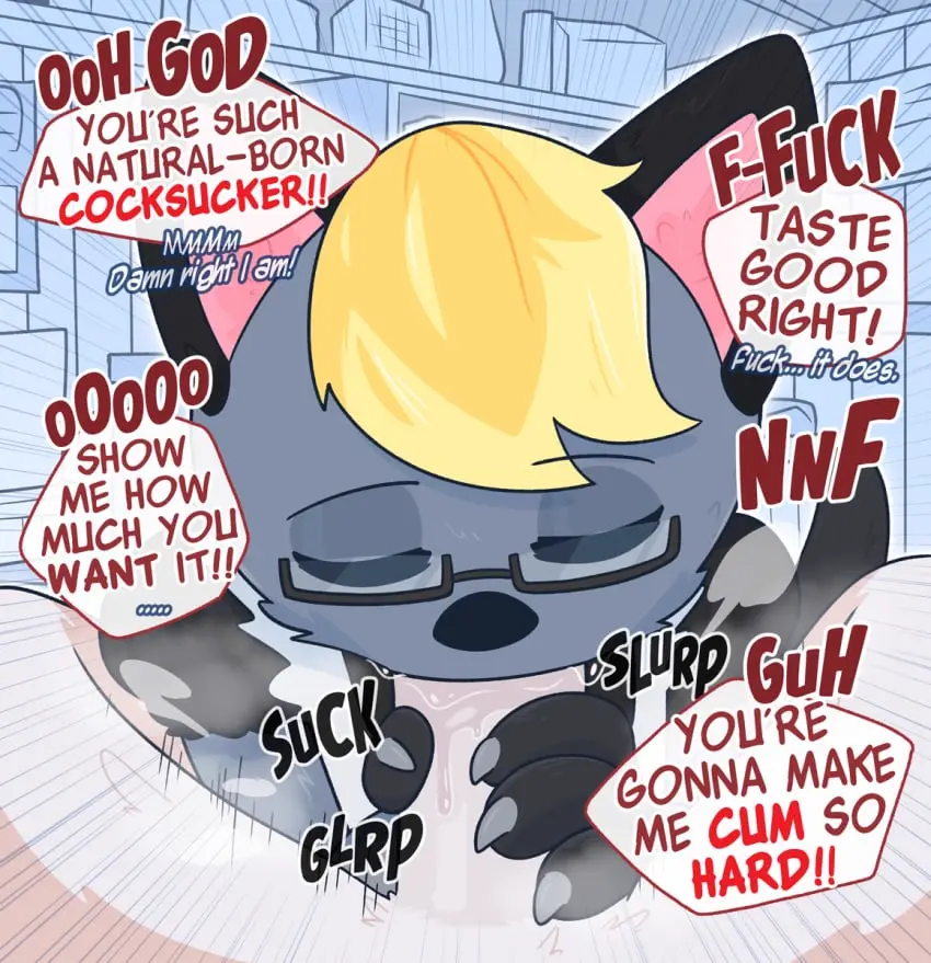 Image clothing,hi_res,male,oral,sex,fellatio,male/male,eyewear,glasses,hair,text,tagme,blonde_hair,gay,nintendo,maid_uniform,english_text,animal_crossing,speech_bubble,penile,profanity,uniform,cranston_(animal_crossing),crushpepper,fellatio_pov,raymond_(animal_crossing)