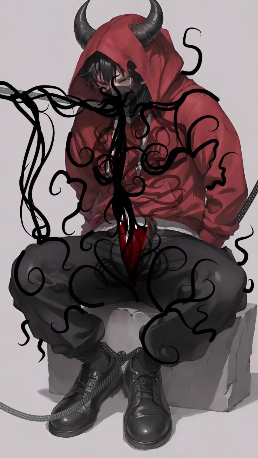 Image male,male_only,demon,demon_boy,male_focus,roblox,youtuber,demon_youtuber,door