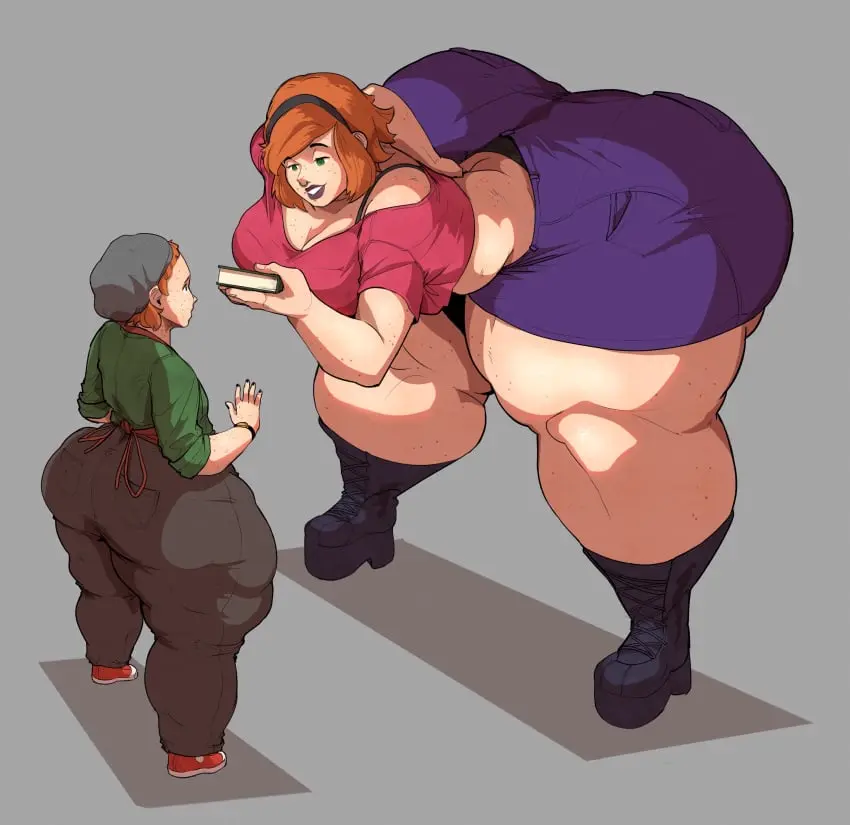 Image 1girls,big_breasts,breasts,female,ass,bottom_heavy,huge_ass,red_head,thick_thighs,thighs,cantankeravian,edie_(cantankerous_avian),sandymoo