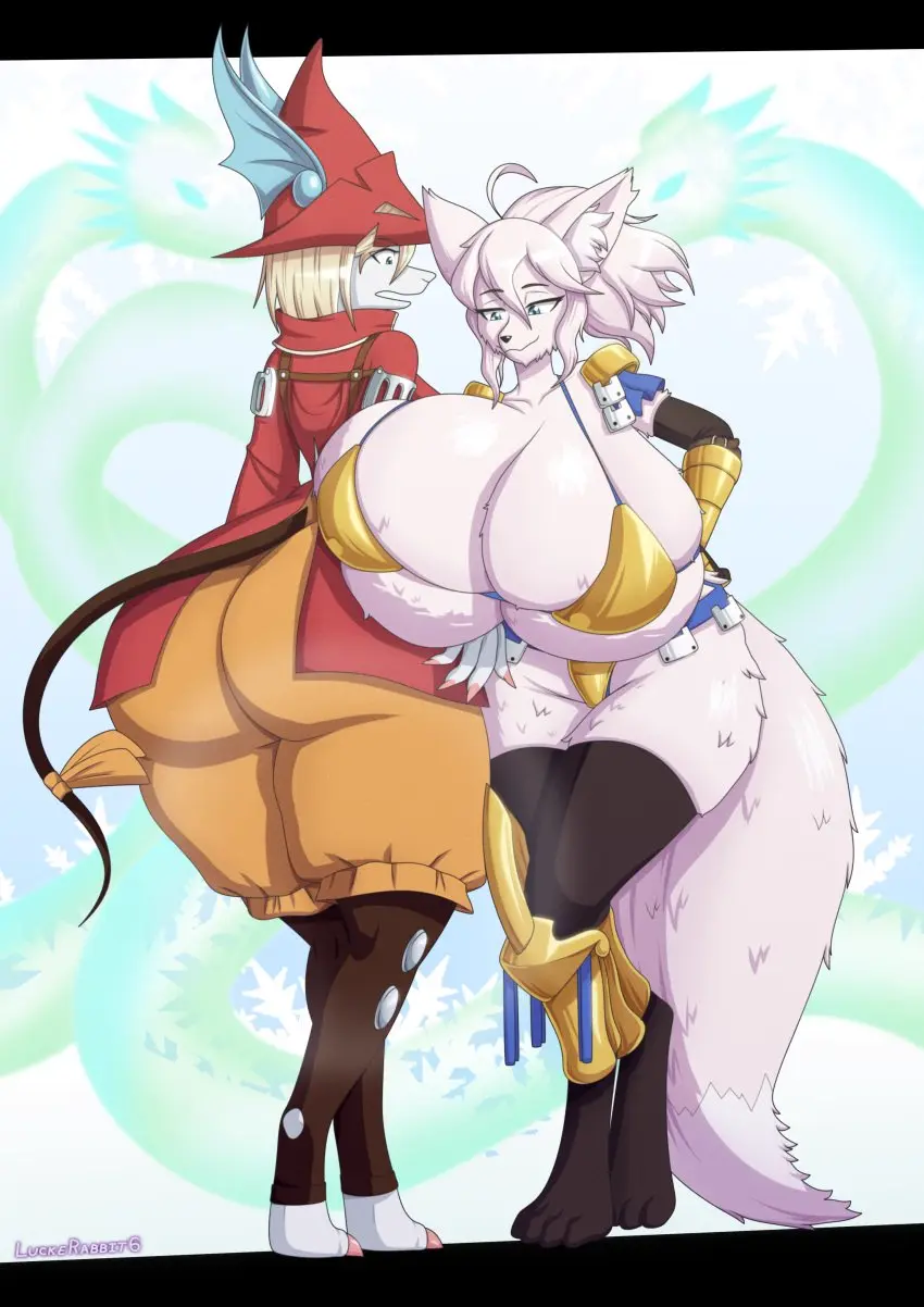 Image big_breasts,breasts,clothed,clothing,female,hi_res,standing,white_hair,blue_eyes,gloves,tail,bikini,ass,big_butt,hat,huge_butt,duo,headwear,wide_hips,accessory,headgear,hair,huge_breasts,anthro,hyper_breasts,blonde_hair,green_eyes,stockings,absurd_res,canid,canine,fur,mammal,claws,toe_claws,bikini_top,final_fantasy,shorts,partially_clothed,hyper_butt,legwear,skimpy,white_body,murid,fully_clothed,swimwear,fluffy,fluffy_tail,fox,tuft,topwear,handwear,white_fur,hyper,crossover,ribbons,red_clothing,armor,gauntlets,square_enix,murine,rat,rat_tail,rodent,bottomwear,digitigrade,bow_ribbon,inner_ear_fluff,comparing,leg_tuft,finger_claws,light_body,light_fur,brown_clothing,red_headwear,skimpy_bikini,dinah_(unicorn_overlord),unicorn_overlord,vanillaware,brown_bottomwear,furgonomics,tail_accessory,brown_legwear,bikini_armor,burmecian,final_fantasy_ix,freya_crescent,luckerabbit6,mrlucke,pauldron,pointy_hat,tail_ribbon,tall,unconvincing_armor