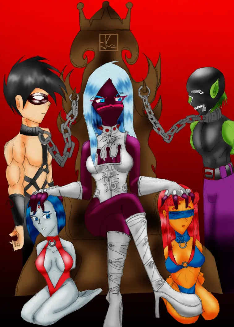 Image female,blue_eyes,male,multiple_girls,2boys,multiple_boys,dc,dc_comics,bondage,3girls,femsub,femdom,bondage_gear,facial_mark,crossover,alien,alien_girl,beast_boy,teen_titans,starfire,malesub,looney_tunes,warner_brothers,alien_humanoid,bondage_outfit,dick_grayson,multiple_subs,duck_dodgers,martian,martian_(duck_dodgers),queen_tyr'ahnee,raven_(dc),capadochio,male_and_female_subs,raven_(teen_titans),robin_(dc),robin_(dick_grayson),robin_(teen_titans),throne