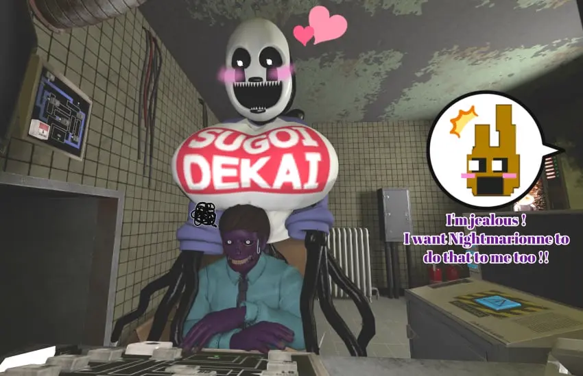 Image breasts,female,human,male,straight,humanoid,huge_breasts,purple_skin,text,3d,purple_body,rabbit,rule_63,source_filmmaker,five_nights_at_freddy's,genderswap_(mtf),boobs_on_head,female_on_male,five_nights_at_freddy's_3,five_nights_at_freddy's_4,marimike,michael_afton,nightmarionne,springtrap,springtrap_(fnaf),sugoi_dekai,william_afton,yuuki_momofox
