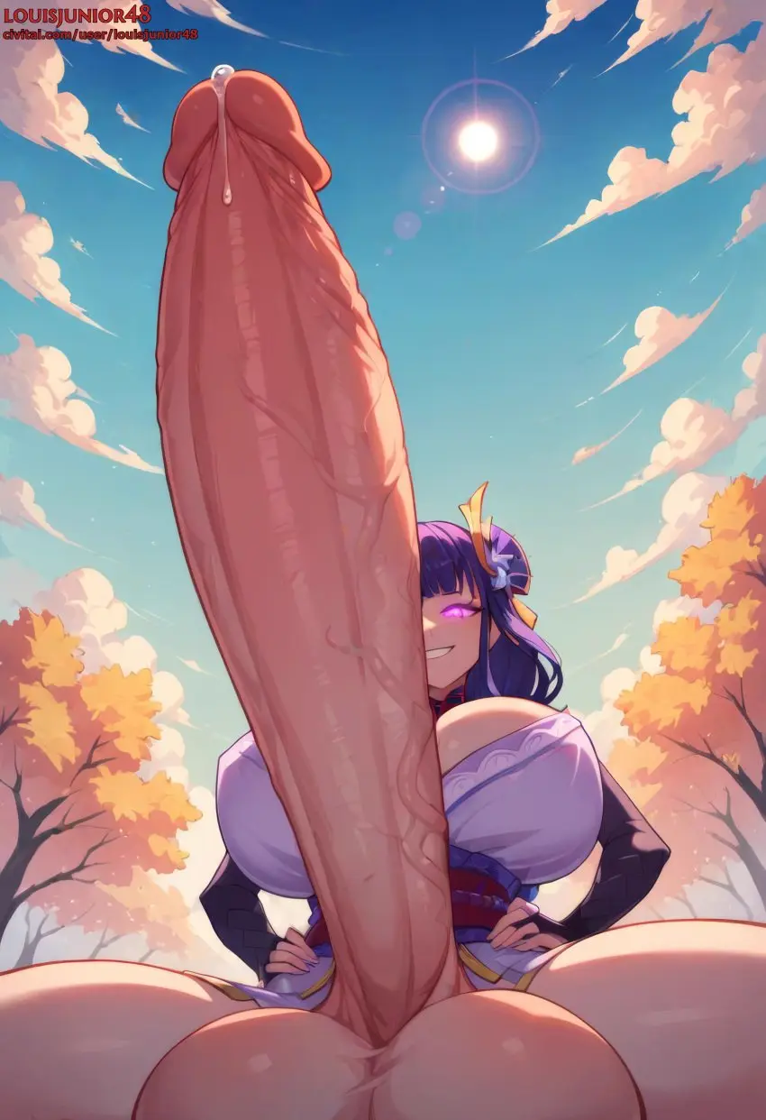 Image big_breasts,breasts,clothed,clothing,hair_ornament,highres,light_skin,long_hair,solo,bangs,penis,big_penis,thick_thighs,thighs,uncensored,1futa,erection,futanari,intersex,light-skinned_futa,ai_generated,grin,solo_focus,balls,huge_cock,huge_breasts,veiny_penis,sitting,testicles,purple_eyes,futa_only,genshin_impact,purple_hair,pov,outdoors,glowing_eyes,big_balls,futa_sans_pussy,no_panties,low-angle_view,precum,looking_at_penis,bottomless,erect_penis,huge_balls,solo_futa,hyper_penis,penis_bigger_than_body,precum_drip,gigantic_balls,gigantic_penis,raiden_shogun,sunlight,mihoyo,civitai,hoyoverse,bare_legs,futa_focus,very_long_penis,hands_on_hips,penis_out,upscaled,focus_on_penis,louisjunior