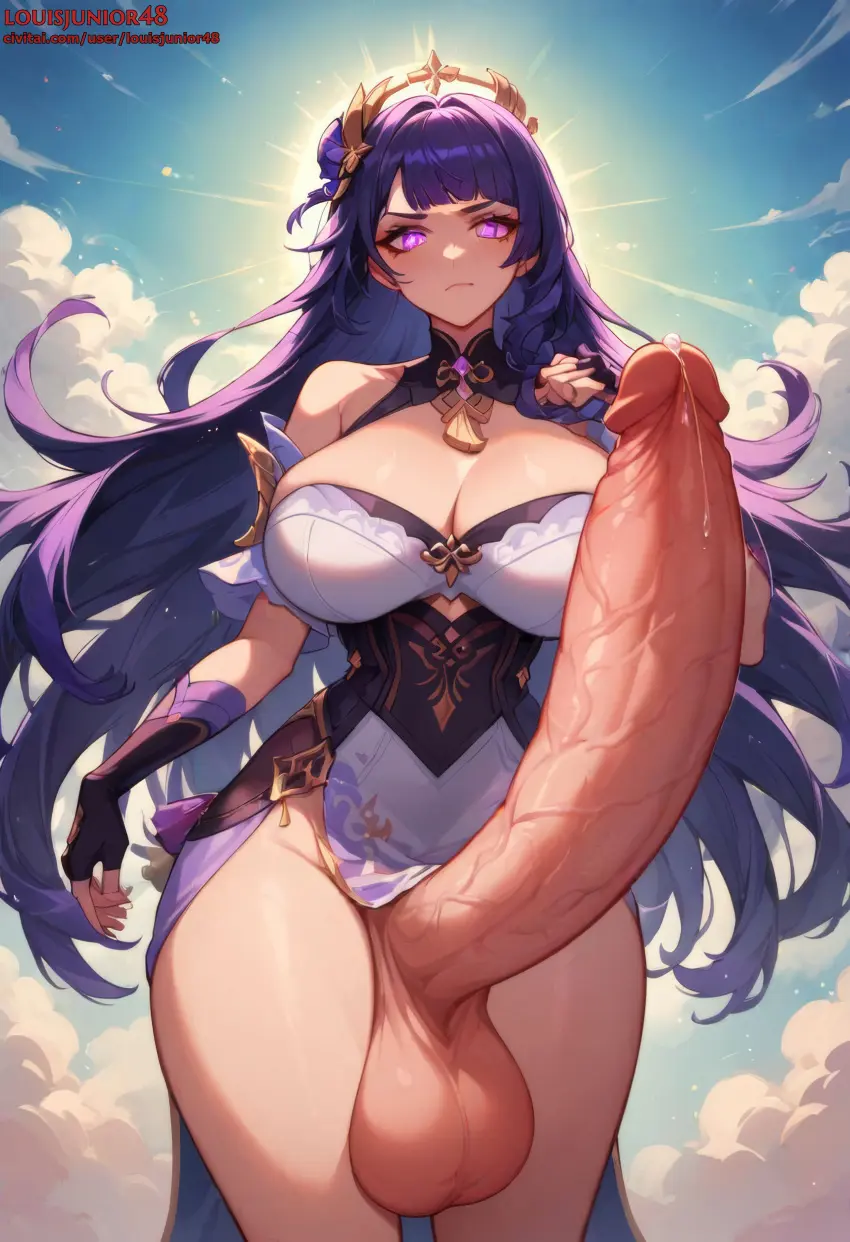 Image big_breasts,breasts,clothed,clothing,highres,light_skin,long_hair,looking_at_viewer,solo,bangs,penis,big_penis,thick_thighs,thighs,uncensored,1futa,erection,futanari,intersex,light-skinned_futa,wide_hips,hips,ai_generated,solo_focus,balls,huge_cock,huge_breasts,veiny_penis,testicles,purple_eyes,futa_only,genshin_impact,purple_hair,outdoors,glowing_eyes,big_balls,futa_sans_pussy,no_panties,precum,alternate_costume,frown,erect_penis,huge_balls,solo_futa,precum_drip,gigantic_penis,raiden_shogun,mihoyo,alternate_hairstyle,sagging_balls,civitai,hoyoverse,boob_window,bare_legs,futa_focus,penis_out,upscaled,louisjunior,sunshine