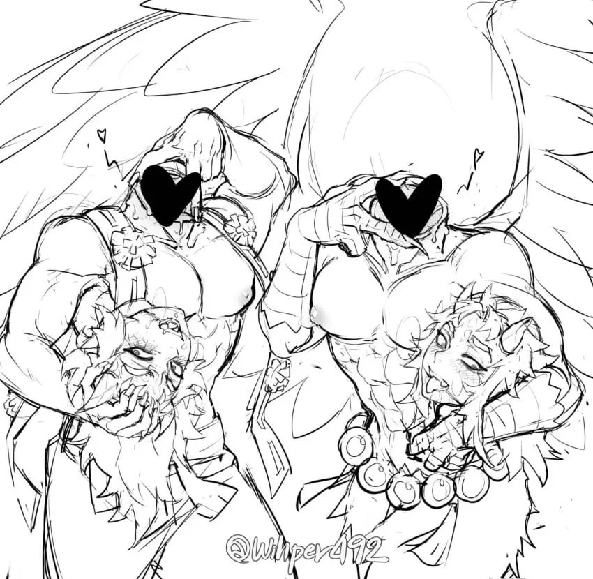 Image long_hair,male,muscular,muscular_male,2boys,male/male,male_only,wings,demon,demon_boy,censored,inviting,inviting_to_sex,demon_horns,demon_wings,horny_male,sketch,male_focus,avian,demon_humanoid,horny,muscles,demon_slayer,kimetsu_no_yaiba,heart_censor,gore,hantengu,urogi,decapitated_head,decapitation,long_haired_male,wihper492,censored_guro,headless,karaku