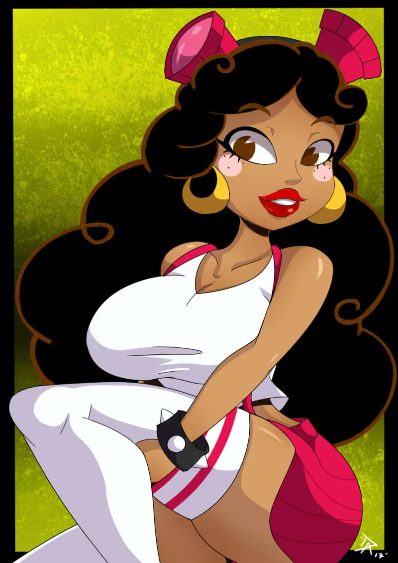 Image big_breasts,breasts,female,long_hair,black_hair,thick_thighs,milf,huge_breasts,thick,thick_ass,black_hair_female,red_lipstick,red_lips,el_tigre,maria_rivera,mexican,mexican_female,long_socks,dalley-le-alpha,dalley_le_alpha