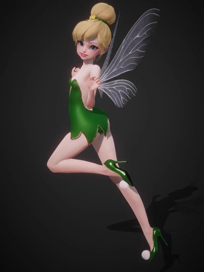 Image breasts,female,light-skinned_female,light_skin,blue_eyes,ass,disney,small_breasts,bare_shoulders,eyelashes,wings,blonde_hair,legs,dress,lips,pointy_ears,3d,red_lipstick,high_heels,big_eyes,lipstick,arched_back,hair_bun,micro,red_lips,fairy,fairy_wings,minigirl,honey_select,honey_select_2,hair_tie,green_dress,green_shoes,inmortal,microdress,peter_pan_(disney),strapless_dress,tinker_bell,v-neck,leotard_peek,panty_peek