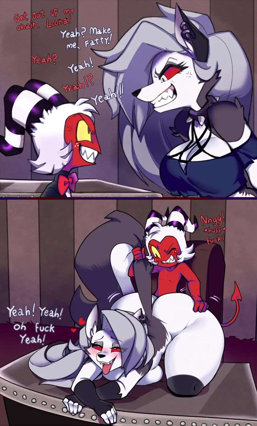 Image big_breasts,blush,breasts,female,hi_res,male,nude,tail,tongue,ass,sex,thick_thighs,duo,wide_hips,teeth,male/female,size_difference,anthro,text,mythology,ahe_gao,demon,absurd_res,looking_pleasured,clenched_teeth,sharp_teeth,canid,canine,fur,mammal,fangs,interspecies,angry,angry_sex,cheating,cheating_husband,netorare,furniture,mythological_canine,mythological_creature,canid_demon,hellhound,helluva_boss,loona_(helluva_boss),table,heart_symbol,larger_female,instant_loss_2koma,smaller_female,imp,tail_grab,cheating_boyfriend,pb_doodles,moxxie_(helluva_boss),sex_on_table