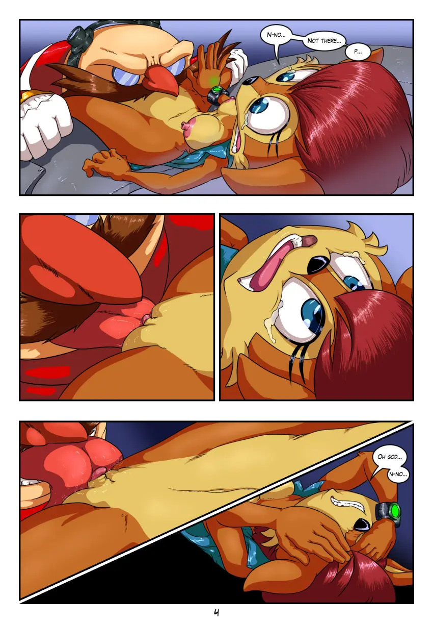 Image breasts,female,hi_res,nipples,blue_eyes,male,oral,tongue_out,tongue,sex,duo,digital_media,eyelashes,hair,male/female,anthro,text,clitoris,covering_face,comic,bodily_fluids,genitals,mammal,dialogue,english_text,5_fingers,sega,sonic_(series),sonic_the_hedgehog_(series),tears,fingers,speech_bubble,covering,covering_eyes,rodent,page_number,2020,chipmunk,ground_squirrel,sciurid,archie_comics,sonic_the_hedgehog_(archie),sonic_the_hedgehog_(comics),sally_acorn,claydust,dr._eggman,page_4