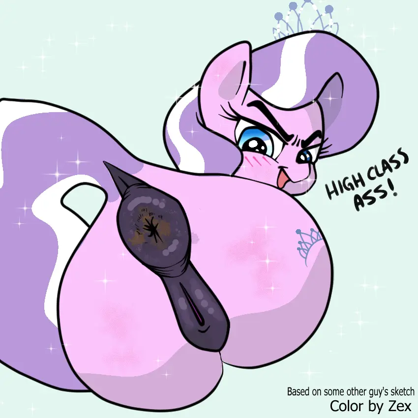 Image ass,looking_back,anus,teasing_viewer,my_little_pony,animal_genitalia,animal_pussy,equine_pussy,equine,horse,ponut,scat,aer0_zer0,blackzex2000,diamond_tiara_(mlp),dirty_anus,tail_lift,unwiped_ass